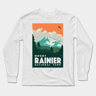 Mount Rainier National Park Design Long Sleeve T-Shirt